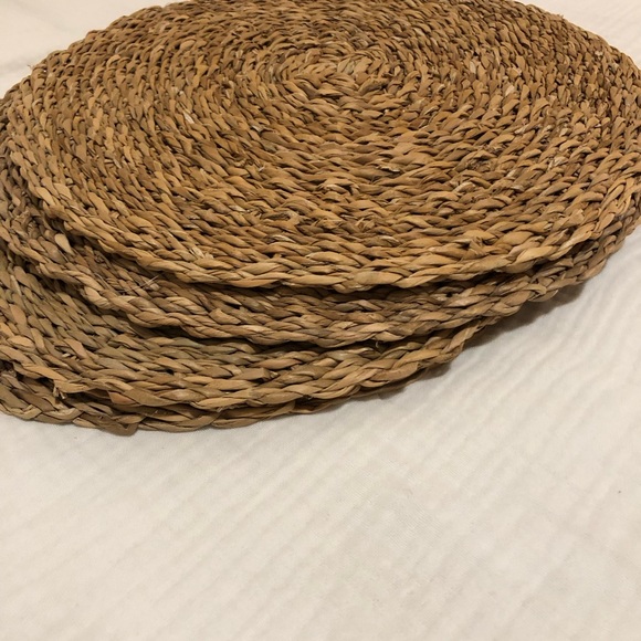 Set of Four 16” Woven Round Rattan Placemats - Picture 5 of 5